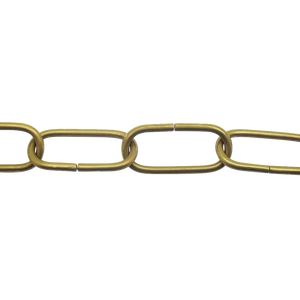 05438 - Ceiling Chain Large Flat Side Solid Brass 39x18mm, mtr - Lampfix - sparks-warehouse