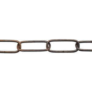 05079 - Ceiling Chain Large Flat Side Antique 40x16mm, mtr (Safe Load 6kg) - Lampfix - Sparks Warehouse