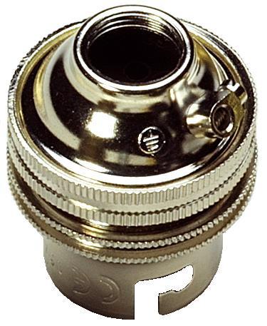 05140 - BC Lampholder ½" Unswitched Bright Nickel