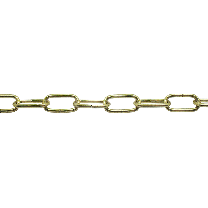 05075 - Ceiling Chain Small Flat Side Brassed 20x10mm, mtr