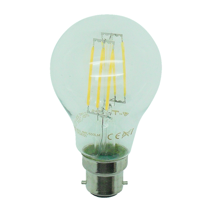 15154 - 6W BC Clear LED Filament GLS