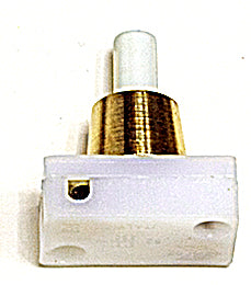 05278 Mini Press Switch Brass 2A (White Button)