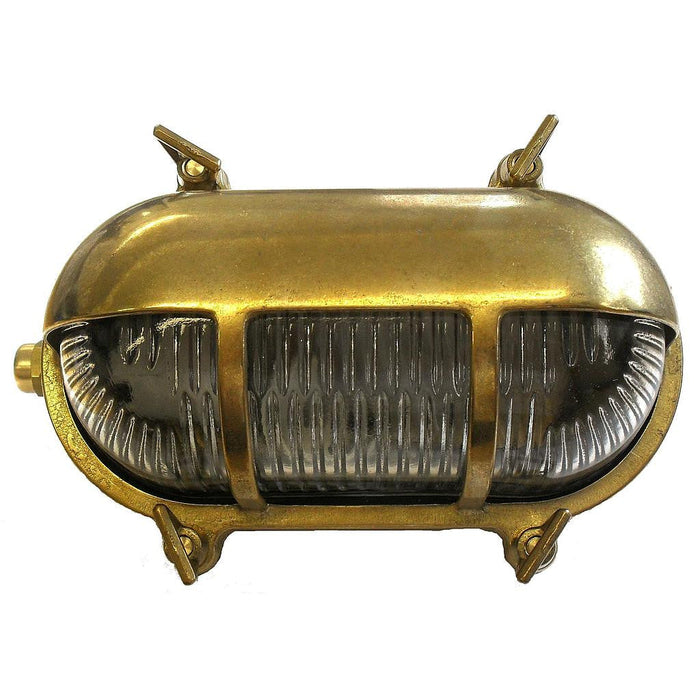 05843 - Navigator Solid Brass Eyelid Bulkhead - Raw Brass