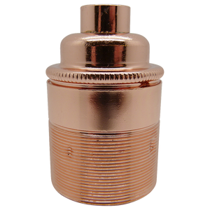 05733 Lampholder ½" ES Copper Threaded Skirt - ES / Edison Screw / E27, Copper, ½" Thread Entry - Lampfix - Sparks Warehouse