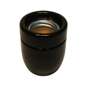 Lampfix 05724 ES Gloss Black Porcelain Lampholder 10mm Lampholder LampFix - Sparks Warehouse