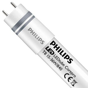 Philips CorePro LEDtube HF 1200mm 15W840 T8 G - LED Tube T8 CorePro (HF) Standard Output 15W 1600lm - 840 Cool White | 120cm - Replaces 36W