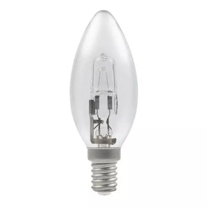 Bellight  28W (40W) 230-240V SES E14 Halogen Clear Candle 2700K Dimmable