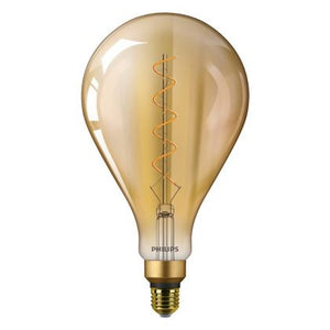 Philips CLA LEDBulb ND 5-25W E27 2000K A160 GOLD - Vintage LEDbulb E27 Pear Filament Gold 5W 300lm - 820 Extra Warm White | Replaces 25W