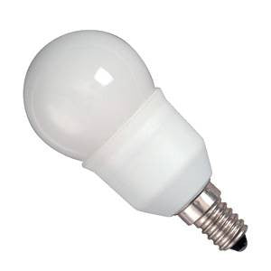 PLCG7SES-82-BE - CFL Mini Round - 240v 7W E14 Energy Saving Light Bulbs Bell - The Lamp Company