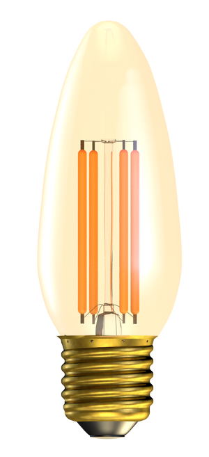 Bell 01432 - 4W LED Vintage Candle - ES, Amber, 2000K LED Vintage - Non Dimmable Bell - The Lamp Company