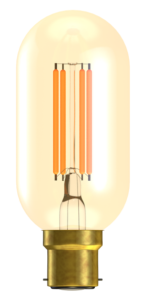 Bell 01438 - 4W LED Vintage Tubular - BC, Amber, 2000K - L110mm LED Vintage - Non Dimmable Bell - The Lamp Company