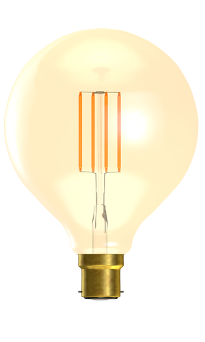 Bell 01471 - 4W LED Vintage 125mm Globe Dimmable - BC, Amber, 2000K LED Globe Light Bulbs Bell - The Lamp Company