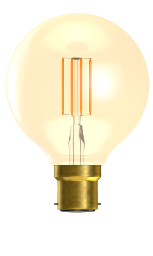 Bell 01473 - 4W LED Vintage Globe Dimmable - BC, Amber, 2000K LED Globe Light Bulbs Bell - The Lamp Company