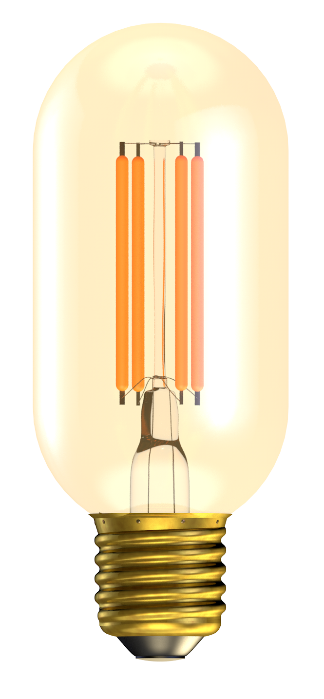 Bell 60820 - 3.3W LED Vintage Tubular Dimmable - ES, Amber, 2200K