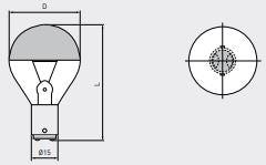 00936012 - Dr Fischer 24v 25w Ba15d Crown Silvered G40x65mm Marine Navigation Bulbs Dr Fischer - The Lamp Company
