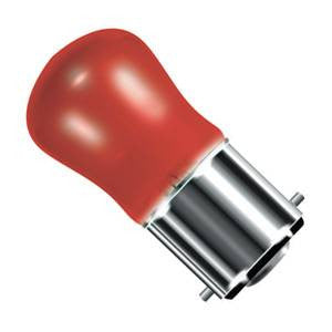 02580-BE - Small Sign (Pygmy) Red - 240v 15W B22d Coloured Light Bulbs Bell - The Lamp Company