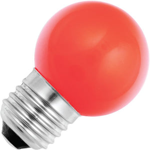 Schiefer 027241222 - LED E27 Ball G45x72mm 230V 1W Red 320deg AC Non-Dim LED Bulbs Schiefer - The Lamp Company