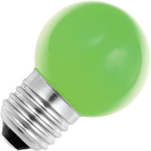 Schiefer 027241223 - LED E27 Ball G45x72mm 230V 1W Green 320deg AC Non-Dim LED Bulbs Schiefer - The Lamp Company