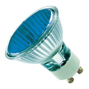 P1650FL-B-PK-CA - 240v 50w GU10 51mm 25Deg Blue Coloured Light Bulbs Casell - The Lamp Company