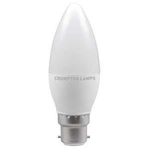 Crompton 11298 - LED Candle Thermal Plastic • 5.5W • 2700K • BC-B22d