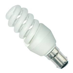 PLSP9SBC-82T2-BE - 240v 9w Ba15d Col:82 T2 Electronic Spira Energy Saving Light Bulbs Bell - The Lamp Company