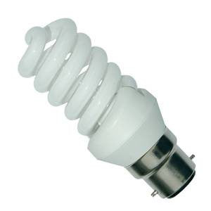 PLSP15BC-82T2-SY - 240v 15w B22d Col82 T2 Electronic Spiral Energy Saving Light Bulbs Sylvania - The Lamp Company