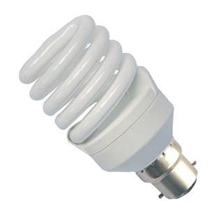 PLSP20BC-82-BE - 240v 20w Ba22d Col:82 Electronic Spiral Energy Saving Light Bulbs Bell - The Lamp Company