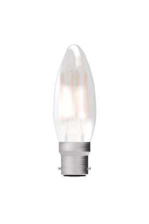Bell 05312 - 4W LED Filament Satin Candle Dimmable - BC, 2700K LED Filament Candle - Dimmable Bell - The Lamp Company
