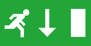 Bell 09017 - Old Legend Down for Exit Blade Spectrum LED Emergency Exit Blade Bell - The Lamp Company