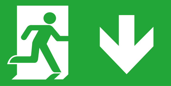 Bell 09022 - New Legend Down for Standard Exit Sign