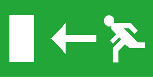 Bell 09024 - Old Legend Left for Standard Exit Sign Spectrum LED Emergency Slim/Standard Exit Signs Bell - The Lamp Company