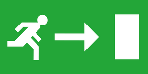 Bell 09025 - Old Legend Right for Standard Exit Sign Spectrum LED Emergency Slim/Standard Exit Signs Bell - The Lamp Company