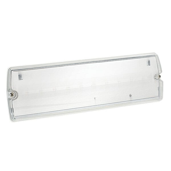 Bell 09091 - 3.3W Spectrum LED Emergency Bulkhead IP65 Maintained Includes set of 4 New Legends, Self Test