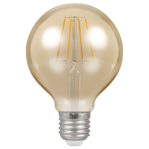 Crompton 5W LED Filament G80 Antique Bronze Globe 2200K E27 Dimmable