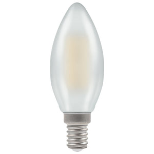 Crompton LED Filament Candle 5W 240V Very Warm White E14 Pearl Dimmable