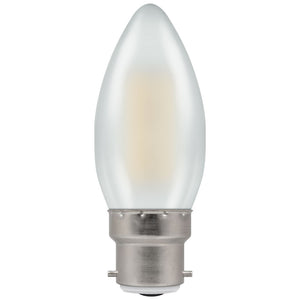 Crompton LED Filament Candle 4W 240V Very Warm White B22d Pearl