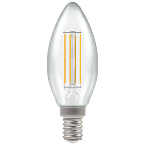 Crompton LED Filament Candle 5W 240V Very Warm White E14 Clear Dimmable