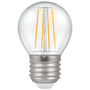 Crompton LED Filament Round 5W 240V Very Warm White E27 Clear Dimmable