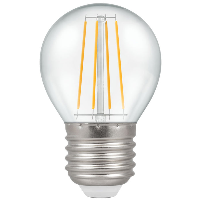 Crompton LED Filament Round 5W 240V Very Warm White E27 Clear Dimmable