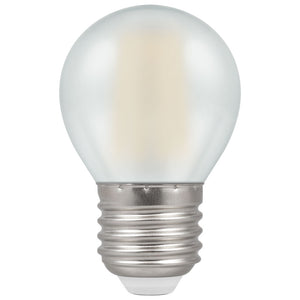 Crompton LED Filament Round 5W 240V Very Warm White E27 Pearl Dimmable