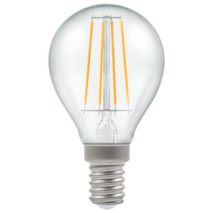 Crompton LED Filament Round 5W 240V Very Warm White E14 Clear Dimmable