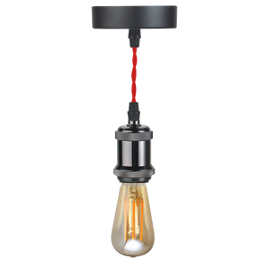 Bell 10315 - 1.5m Red Twisted Flex for Retro Vintage Range Retro LED Vintage Ceiling Pendant & Wall Light Bell - The Lamp Company