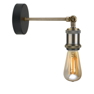 Bell 10323 - Retro Vintage Wall Light - Antique Satin Nickel, ES Retro LED Vintage Ceiling Pendant & Wall Light Bell - The Lamp Company