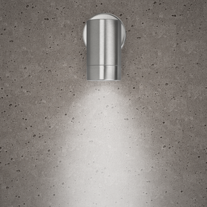 Bell 10336 - Luna GU10 Wall Light - Fixed Single, Stainless Steel, IP65 Luna GU10 LED Wall Light Bell - The Lamp Company