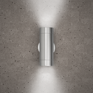 Bell 10338 - Luna GU10 Wall Light - Fixed Up/Down, Stainless Steel, IP65 Luna GU10 LED Wall Light Bell - The Lamp Company