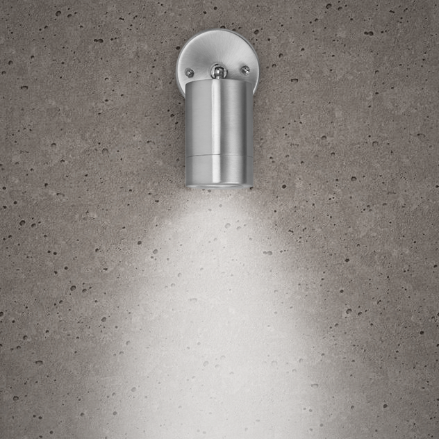 Bell 10340 - Luna GU10 Wall Light - Adjustable, Stainless Steel, IP65
