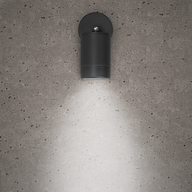 Bell 10341 - Luna GU10 Wall Light - Adjustable, Black, IP65