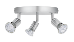 Bell 10372 - Luna GU10 Ceiling Spotlight - Triple, Chrome Luna Decorative Ceiling Spot Lights Bell - The Lamp Company