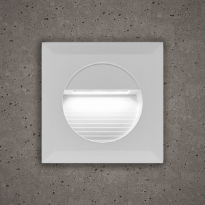 Bell 10401 - Luna Square LED Guide Light - White, IP65, White Trim Luna LED Guide Light Bell - The Lamp Company