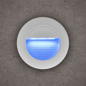 Bell 10402 - Luna Round LED Guide Light - Blue, IP65, White Trim Luna LED Guide Light Bell - The Lamp Company